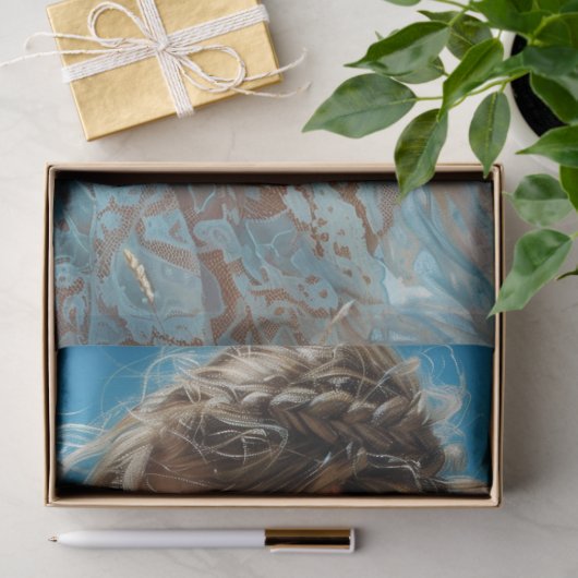 White Lace Maternity Vrijgezellenfeest Découpage Tissuepapier (Geschenk)