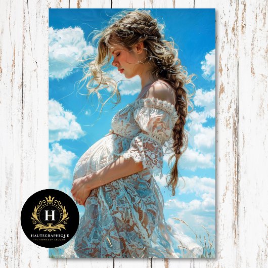 White Lace Maternity Vrijgezellenfeest Découpage Tissuepapier