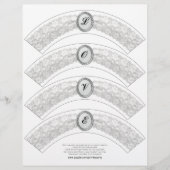White Lace Monogram Cupcake Wrapper (Voorkant)