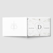 White Lace Monogrammed Guest Book Gastenboek (Volledig)