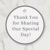 White Lace Monogrammed Wedding Bedankjes Labels (Achterkant)