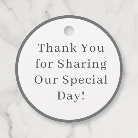 White Lace Monogrammed Wedding Bedankjes Labels (Achterkant)