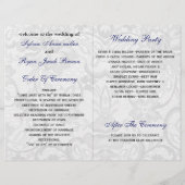 White lace, n blue ribbon book vouwprogramma Wedde (Achterkant)