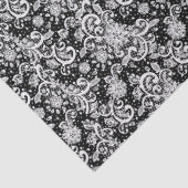 White Lace on Black  Tissuepapier (Detail)