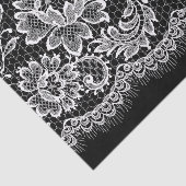 White Lace on Black - Weefselpapier Tissuepapier (Detail)