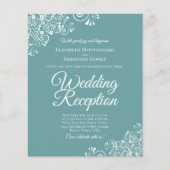 White Lace on Blauwgroen BUDGET Wedding Reception  (Voorkant)