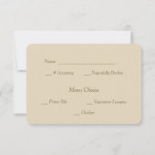 White Lace on Wood Wedding RSVP (Achterkant)