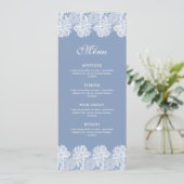White Lace op Blue Classic Menu (Staand voorkant)