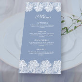 White Lace op Blue Classic Menu