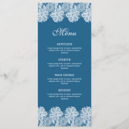 White Lace op Blue Classic Menu