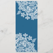 White Lace op Blue Classic Menu (Achterkant)