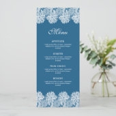 White Lace op Blue Classic Menu (Staand voorkant)