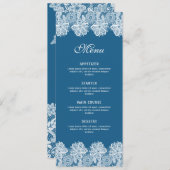 White Lace op Blue Classic Menu (Voorkant / Achterkant)