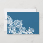 White Lace op Blue Wedding Save The Date (Achterkant)