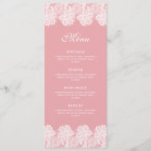 White Lace op Roze Classic Menu (Voorkant)