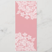 White Lace op Roze Classic Menu (Achterkant)