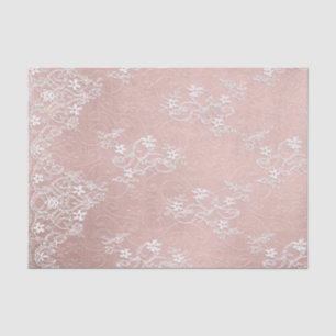 White Lace op roze papier