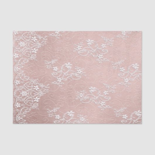 White Lace op roze papier (Voorkant)