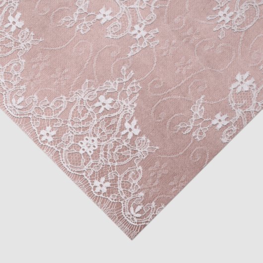 White Lace op roze papier (Detail)