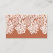White Lace op Terracotta Wedding Details Website Informatiekaartje (Achterkant)
