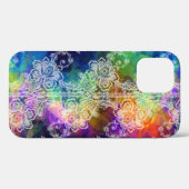 White Lace over regenboogpapier Case-Mate iPhone Case (Achterkant (horizontaal))