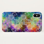 White Lace over regenboogpapier Case-Mate iPhone Case (Achterkant (horizontaal))