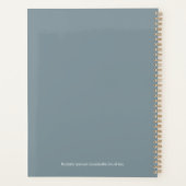 White Lace Paisley Mandala op Blue-Grey Planner (Achterkant)