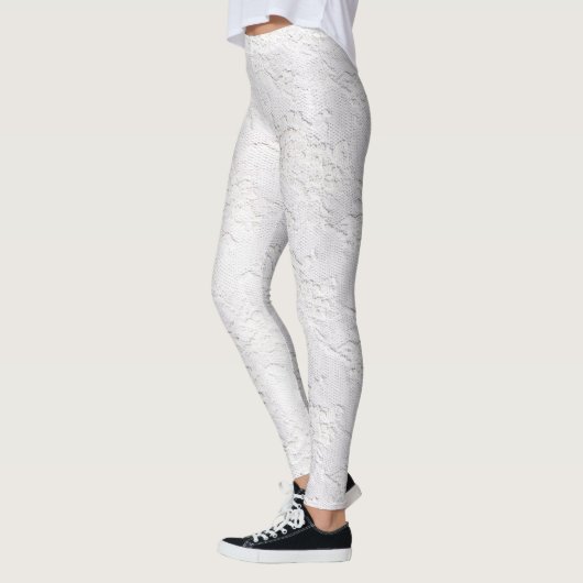 White Lace Pattern Leggings (Links)