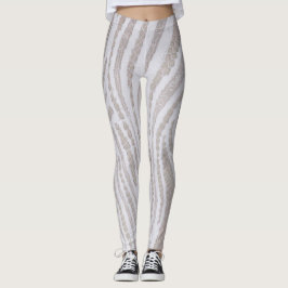 White Lace Pattern Leggings
