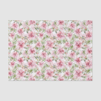 White Lace Pink Roses Gift Bag Matrix Tissue Tissuepapier
