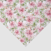 White Lace Pink Roses Gift Bag Matrix Tissue Tissuepapier (Detail)