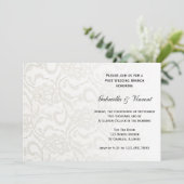 White Lace Post Wedding Brunch Uitnodiging (Staand voorkant)