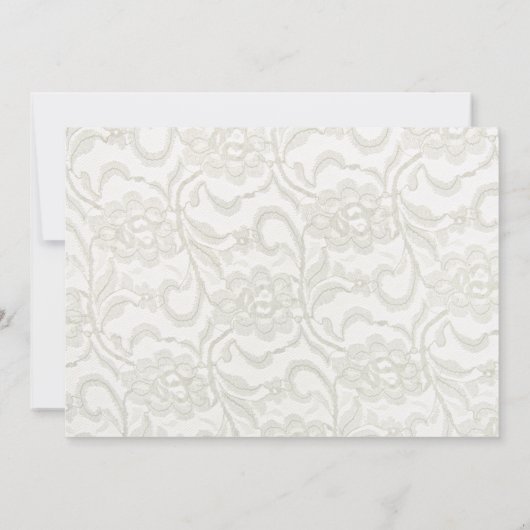 White Lace Post Wedding Brunch Uitnodiging (Achterkant)