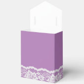 White Lace Purple Bridal Shower  Favor Box Bedankdoosjes (Open)