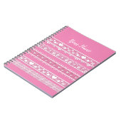 White lace romantic decor lacy-jubileum notitieboek (Linkerzijde)