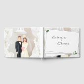 White Lace & Roos Leaves Guest Book Gastenboek (Volledig)