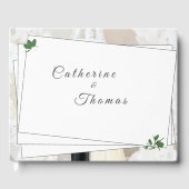 White Lace & Roos Leaves Guest Book Gastenboek (Voorkant)