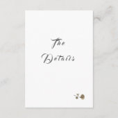 White Lace & Roos Leaves — Kaart met details (Achterkant)