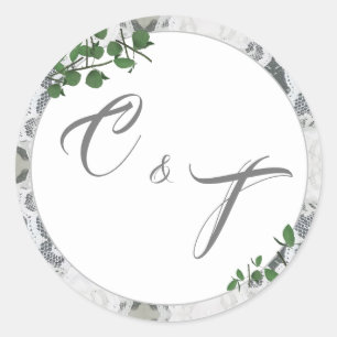 White Lace & Roos Leaves Sticker