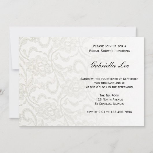 White Lace Vrijgezellenfeest Kaart (Voorkant)