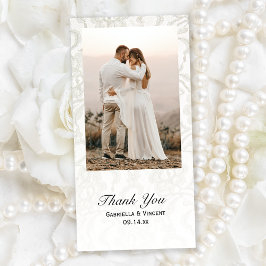 White Lace Wedding Bedankt