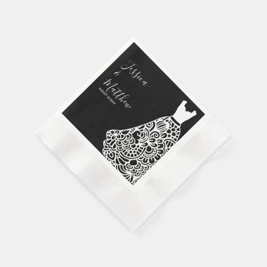 White Lace Wedding Dress Servet (Hoek)