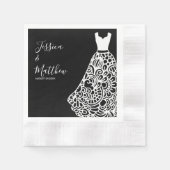 White Lace Wedding Dress Servet (Voorkant)