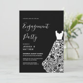 White Lace Wedding Dress Verloving Kaart (Staand voorkant)