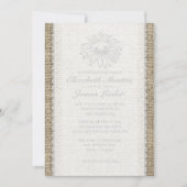 White  Lace Wedding Invitations Kaart (Voorkant)