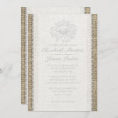 White  Lace Wedding Invitations Kaart (Voorkant / Achterkant)