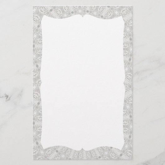 White Lace Wedding Kaleidoscope (uw woorden hier) Briefpapier (Voorkant)
