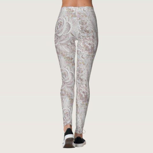 White Lace Wedding Leggings (Achterkant)