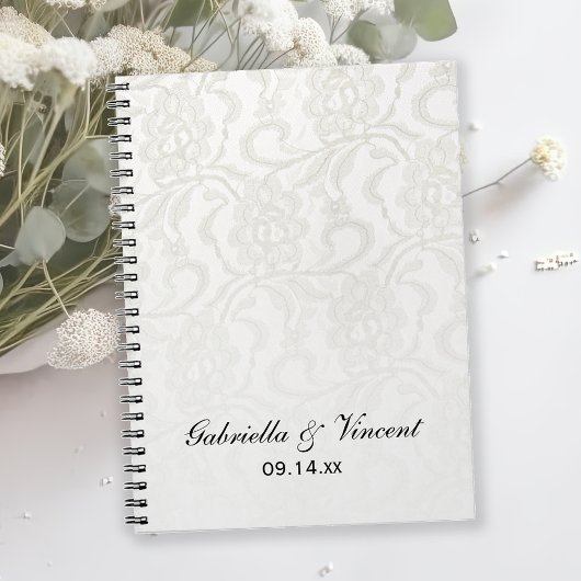 White Lace Wedding Notitieboek