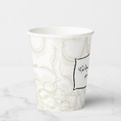 White Lace Wedding Paper Cup Papieren Bekers (Rechts)